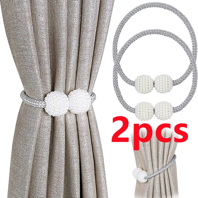 1/2PCS Pearl Magnetic Curtain Clip