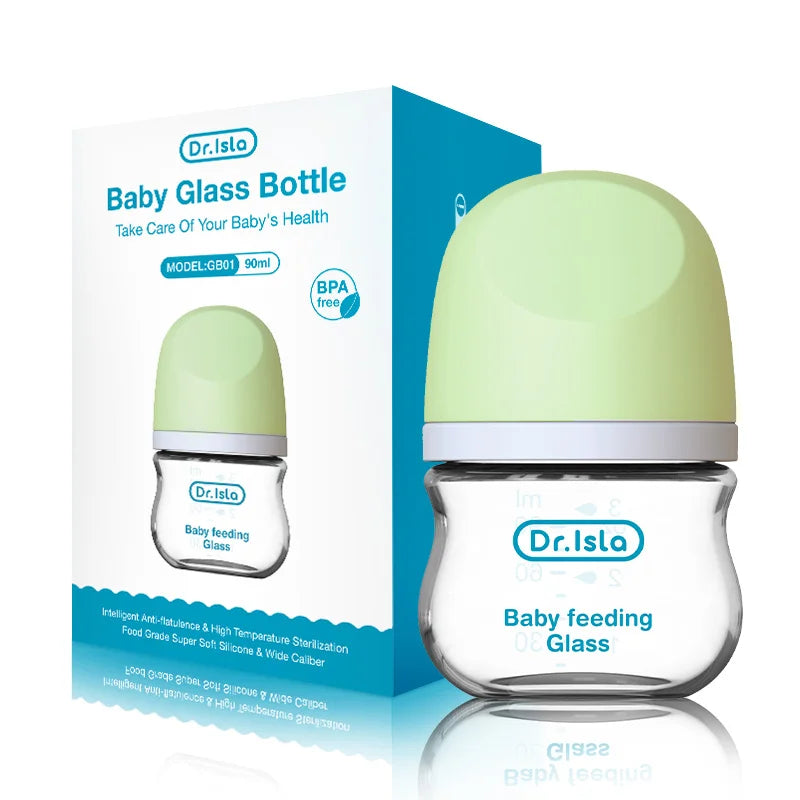 MAMIJOY Anti-Choke Baby Bottle Newborn Glass Bottles