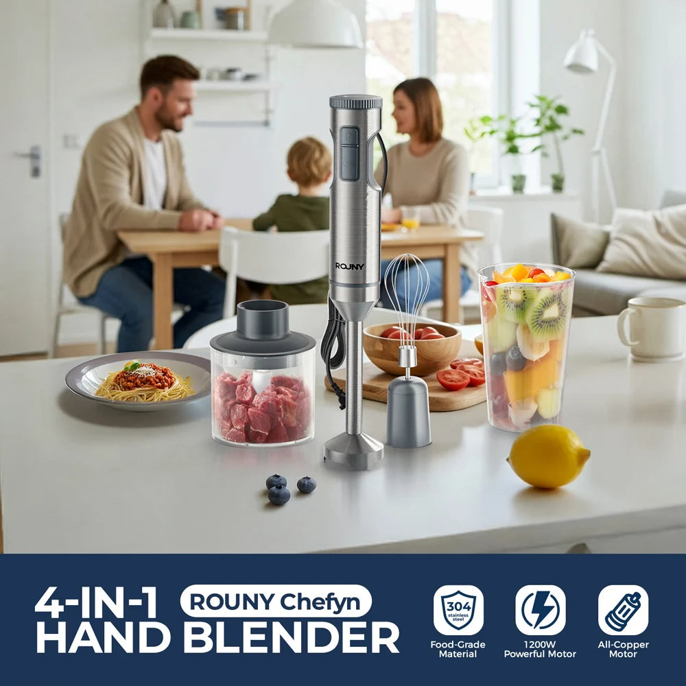 ROUNY 4-in-1 Hand Immersion Blender 1000W