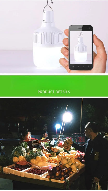 Rechargeable LED Indoor Outdoor Emergency Hookup Portable Lights