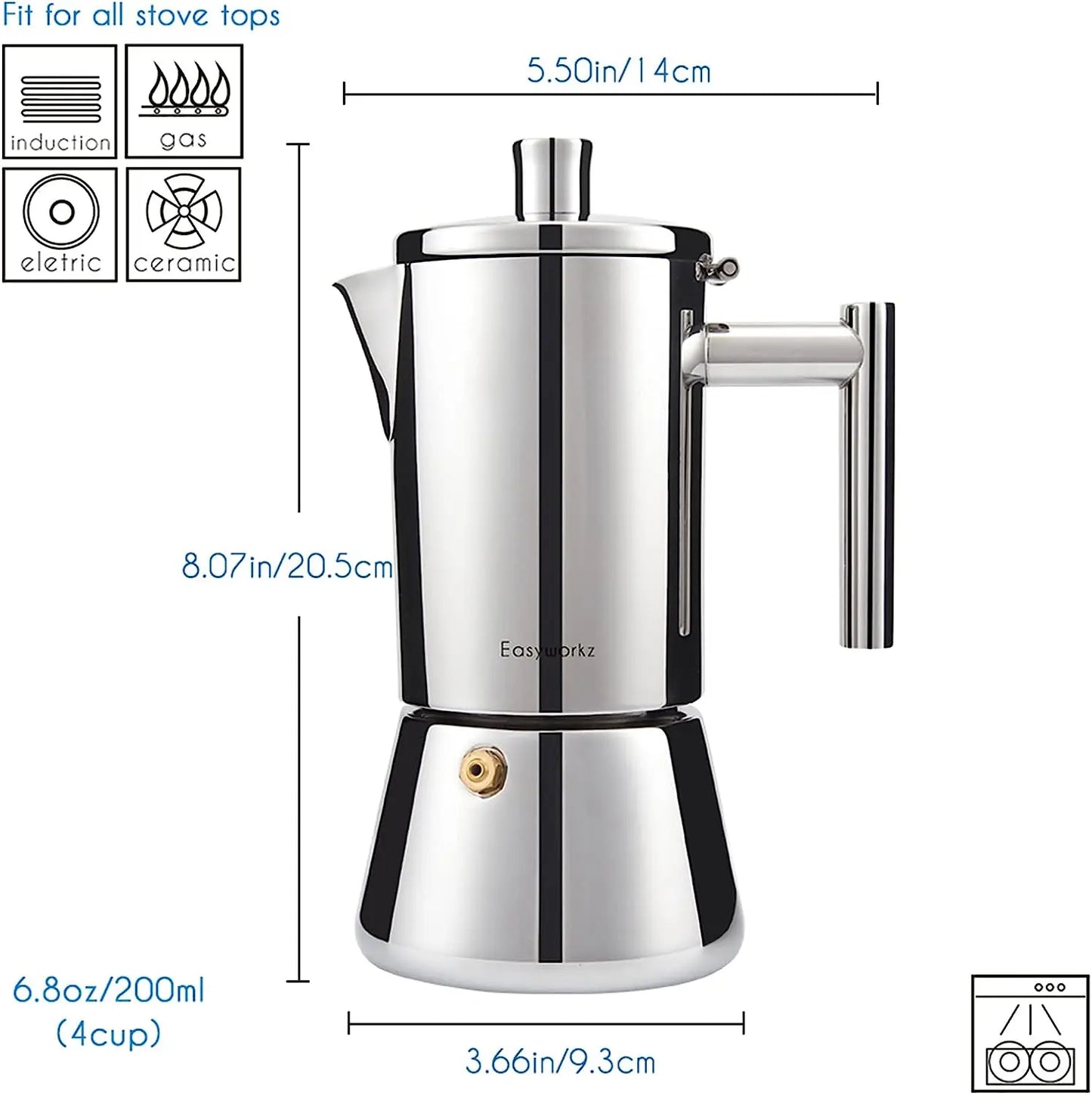 Easyworkz Diego Stovetop Espresso  Machine