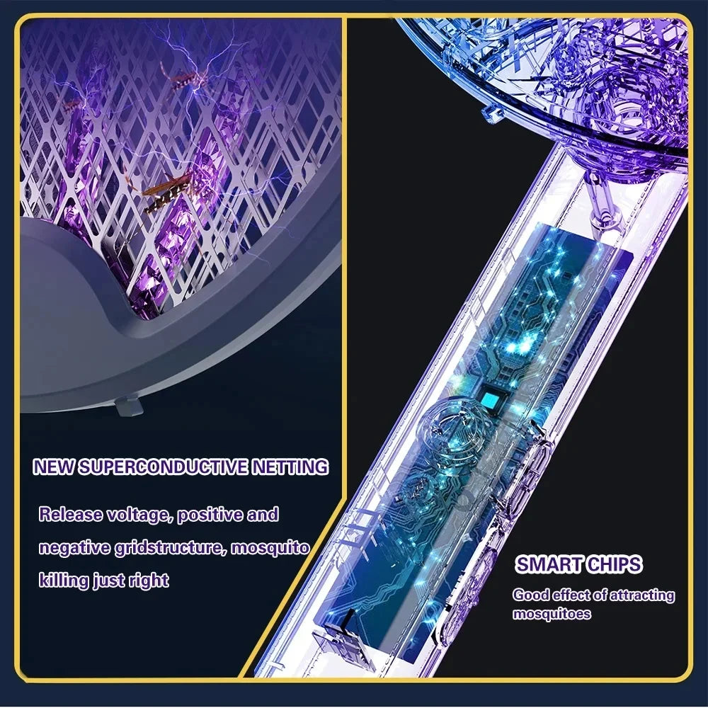 Upgraded 4 In 1 Electric Mosquito  Swatter