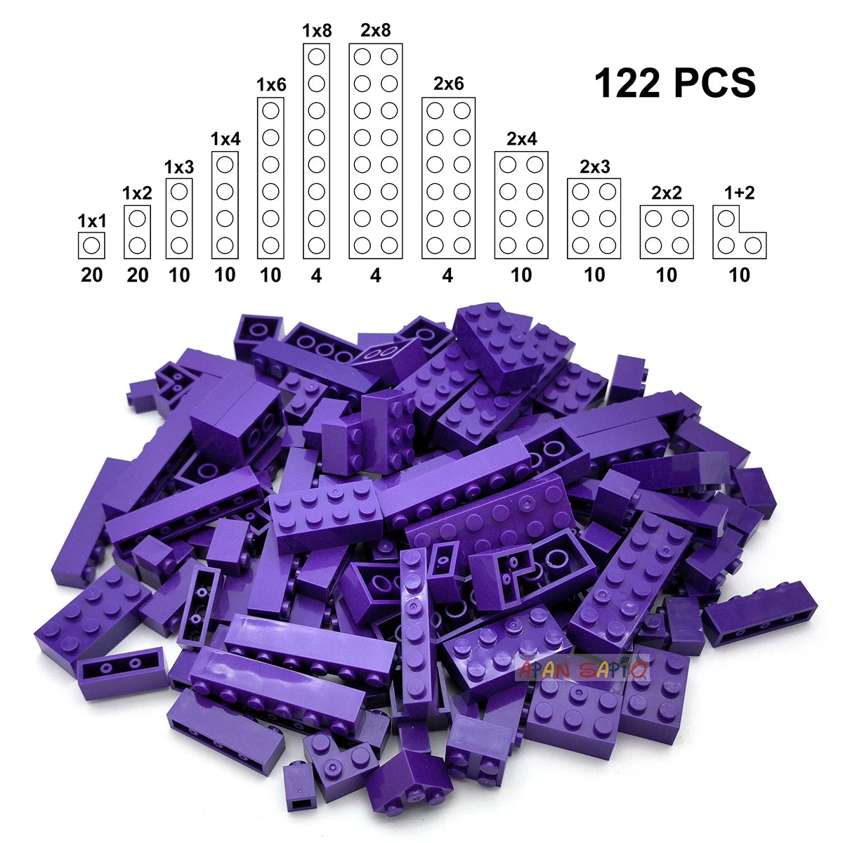 APAN SAPIO 12 Size DIY Building Blocks