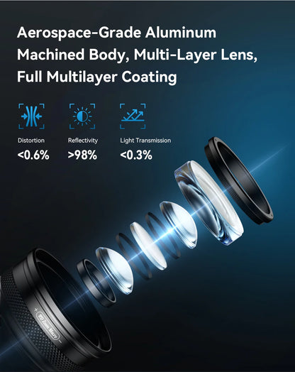 APEXEL 10-20X Zoom Macro Lens HD Micro Phone Camera Lenses