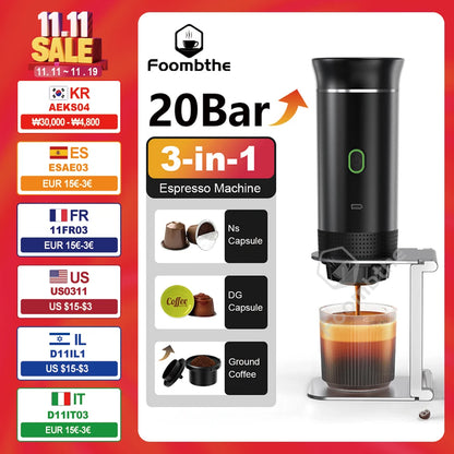 Wireless Electric Portable Espresso Coffee Machine