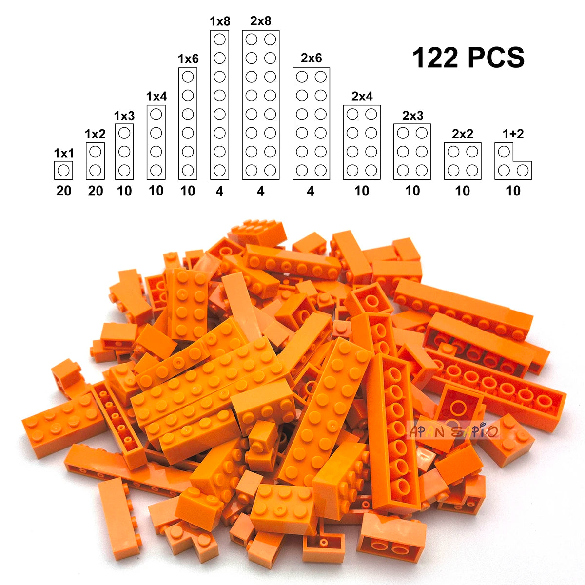 APAN SAPIO 12 Size DIY Building Blocks