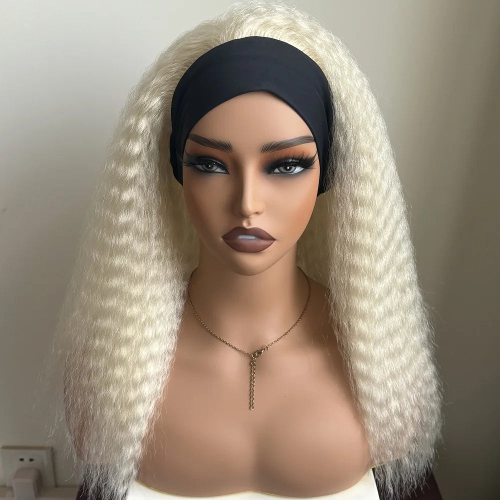 Short Kinky Straight Synthetic Wig