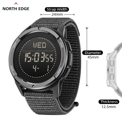 NORTH EDGE ALPS Men's Digital Carbon fiber Watch