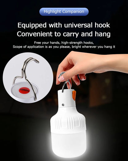 Rechargeable LED Indoor Outdoor Emergency Hookup Portable Lights