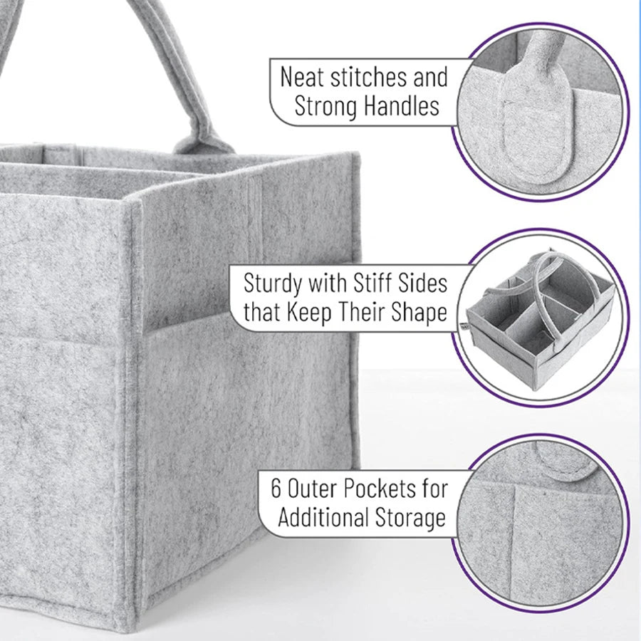 Children's Felt Diaper Storage Bag