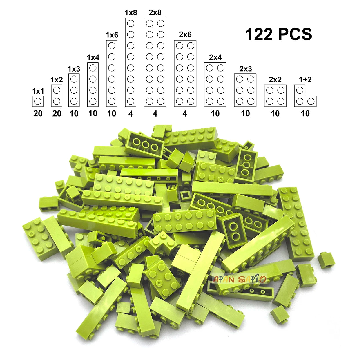 APAN SAPIO 12 Size DIY Building Blocks