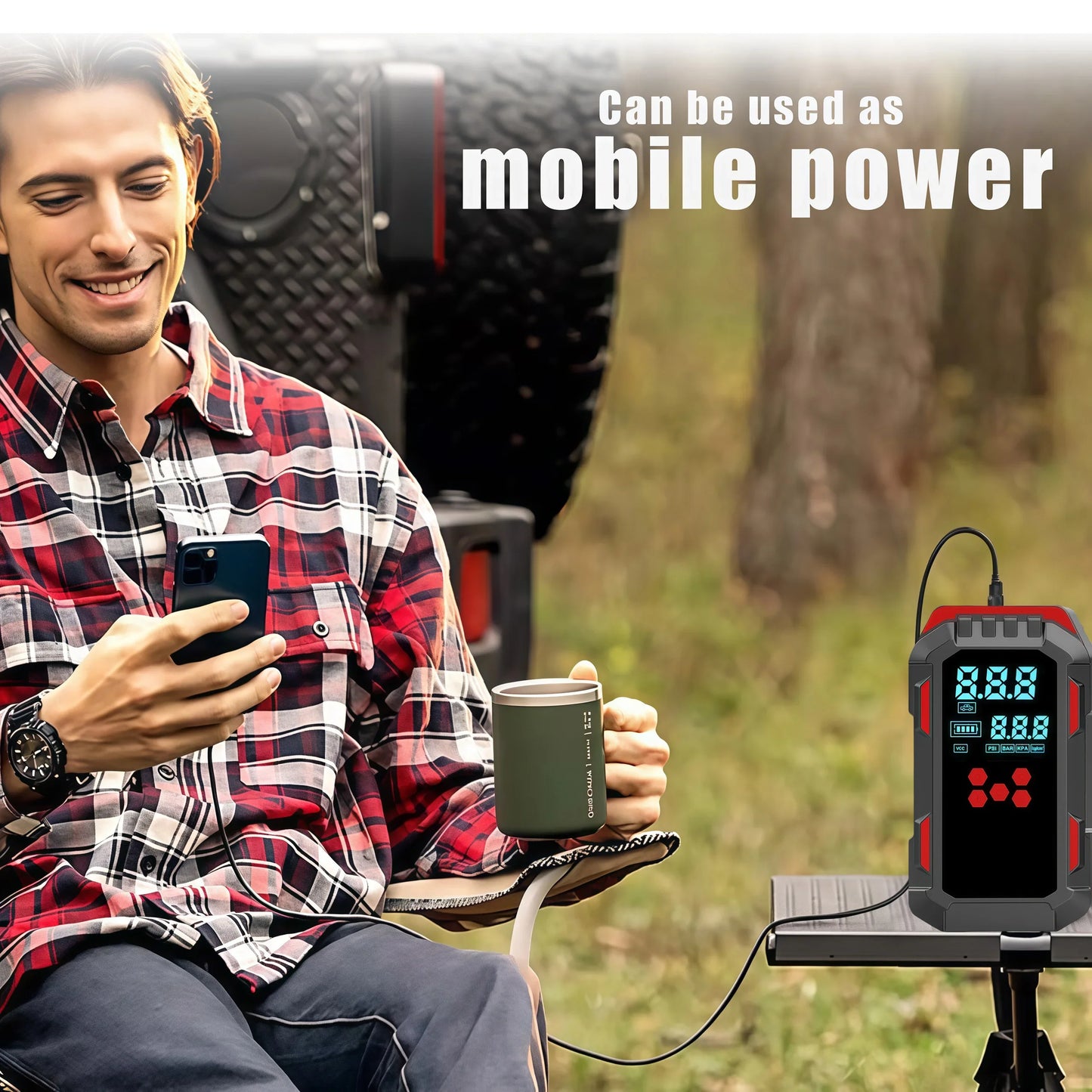 Car Jump Starter & Tire Air Compressor