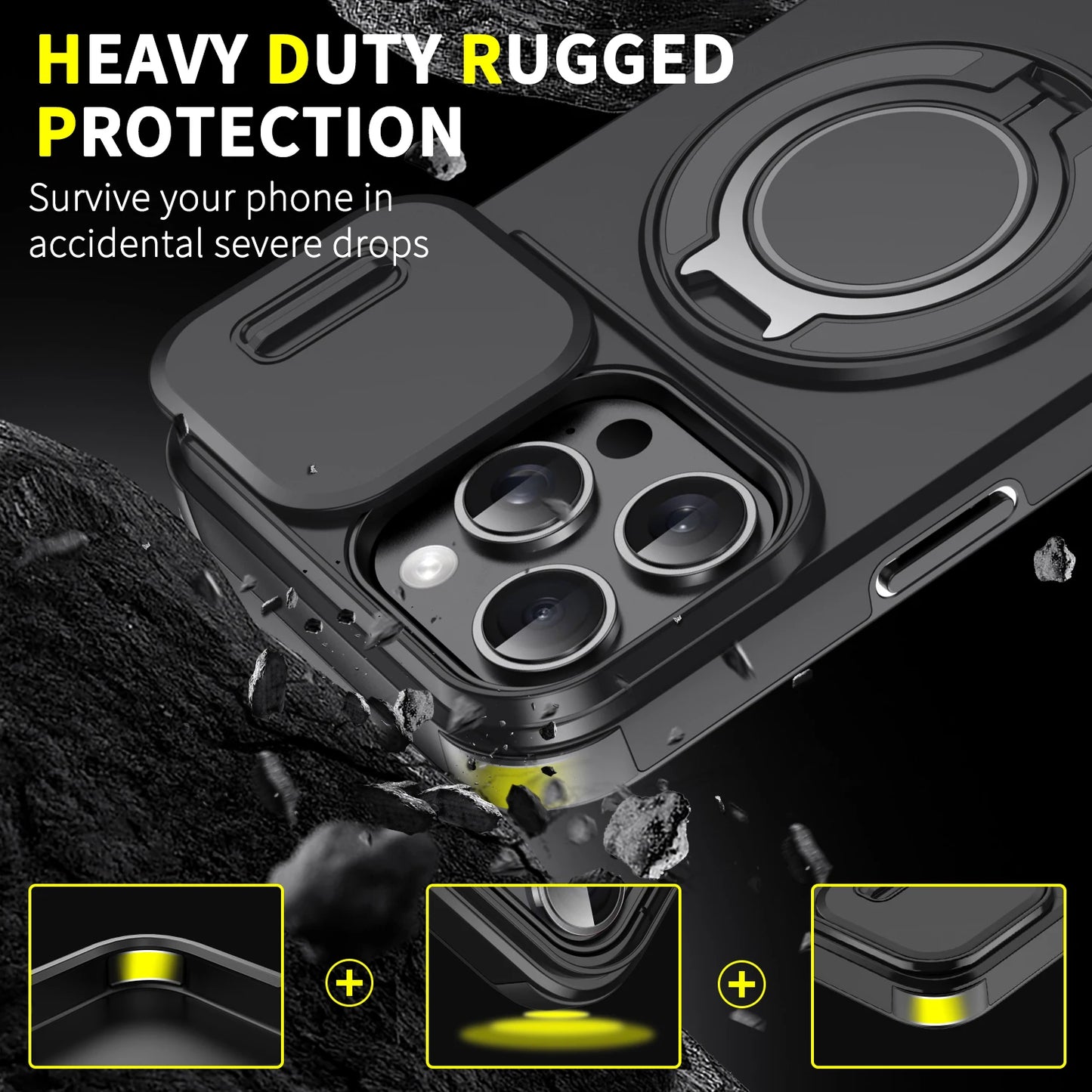 Luxury Magnetic  Armor Case For iPhone