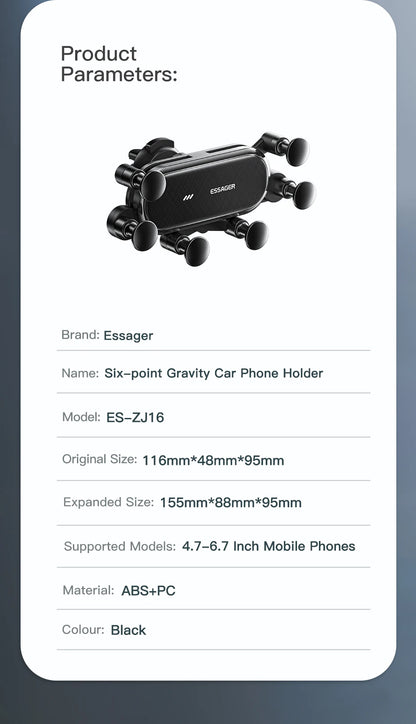 Essager Gravity Car Phone Holder