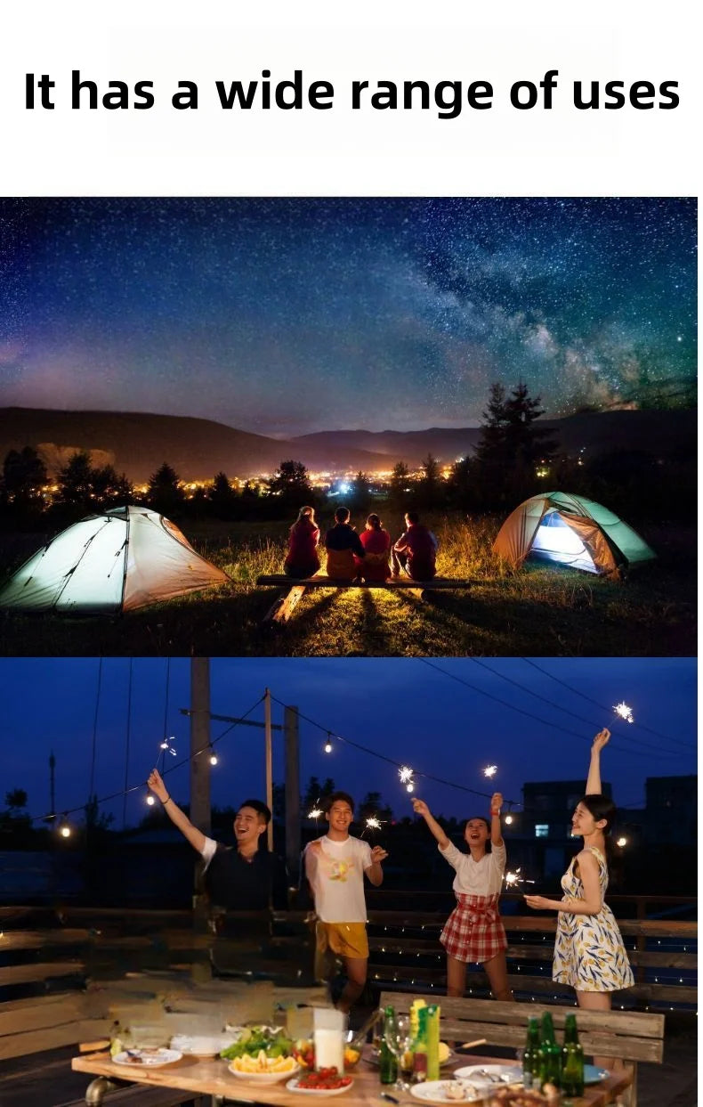 Rechargeable LED Indoor Outdoor Emergency Hookup Portable Lights