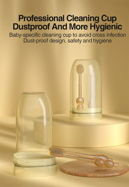 MAMIJOY 3-In-1 Baby Silicone Tongue Brush