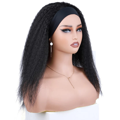 Short Kinky Straight Synthetic Wig