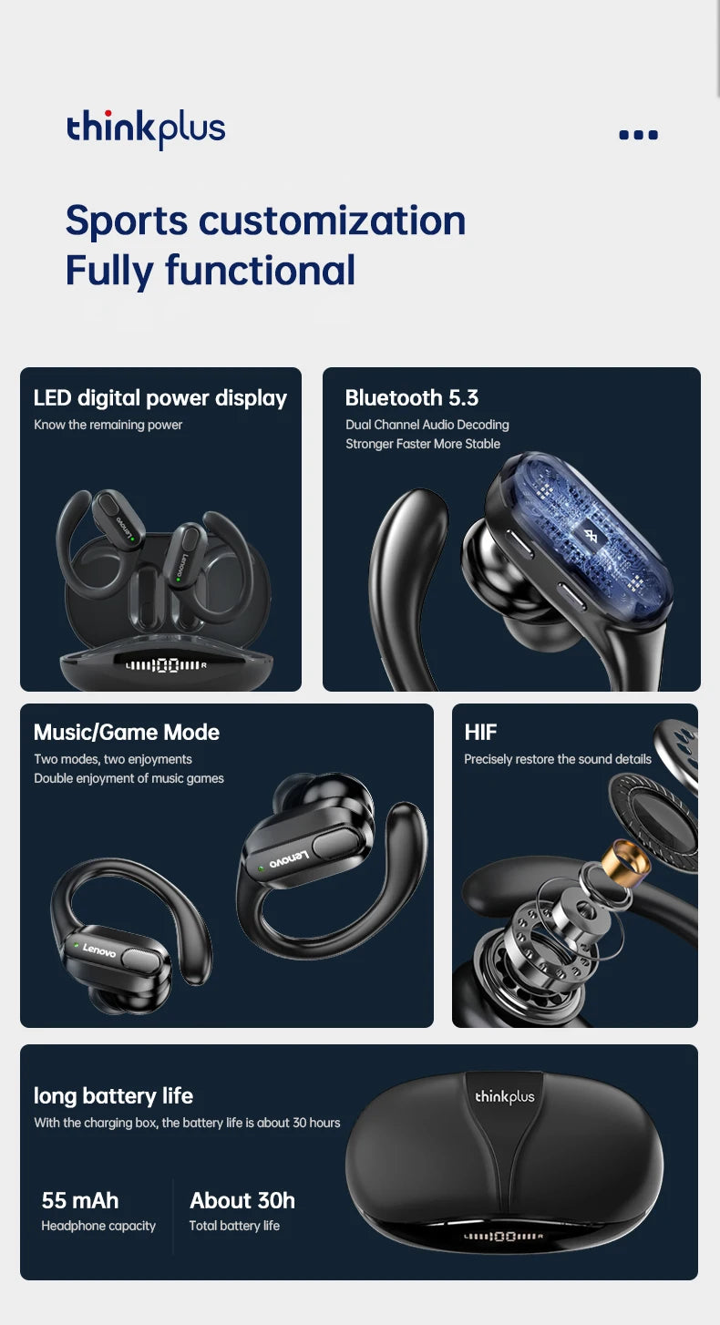 Original Lenovo XT80 Sports Wireless Earphones