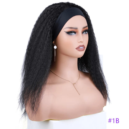 Short Kinky Straight Synthetic Wig