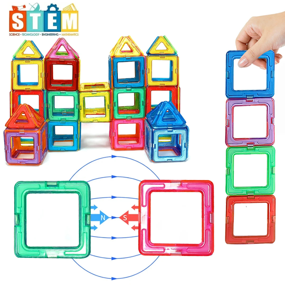 Magnetic Building Blocks DIY Magnets Toys