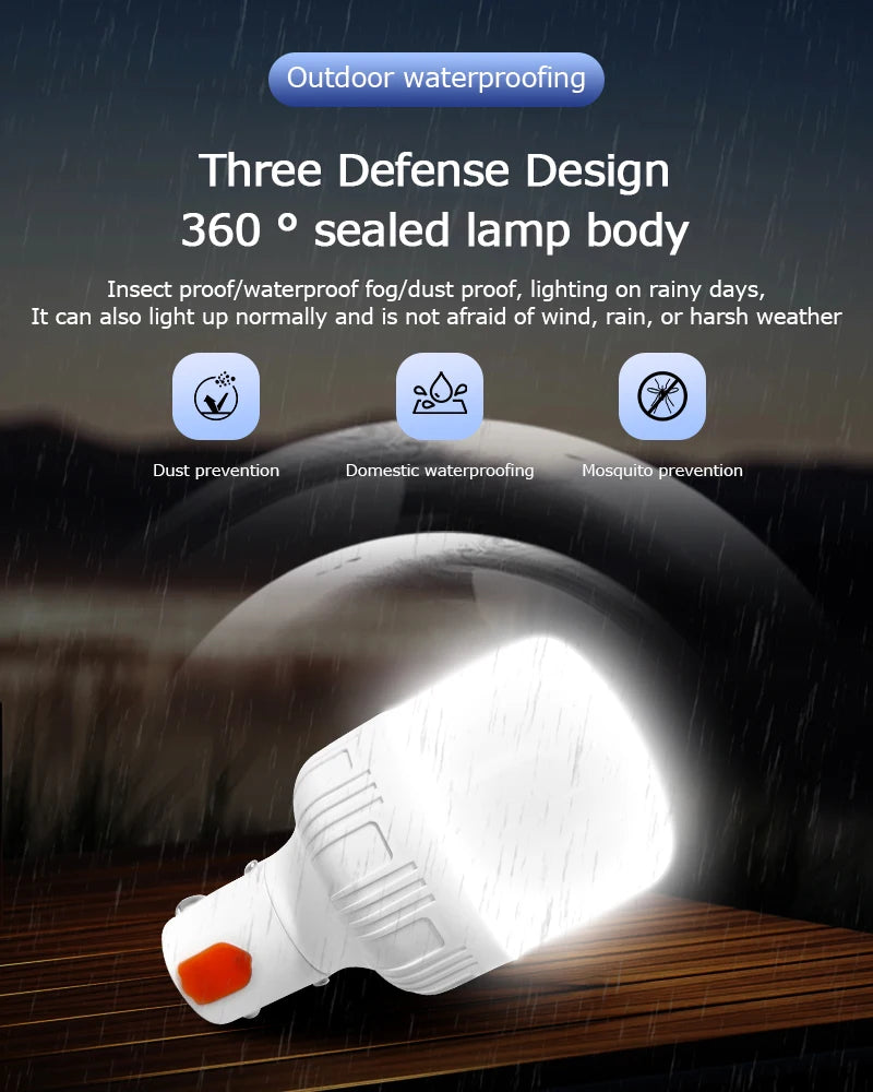 Rechargeable LED Indoor Outdoor Emergency Hookup Portable Lights