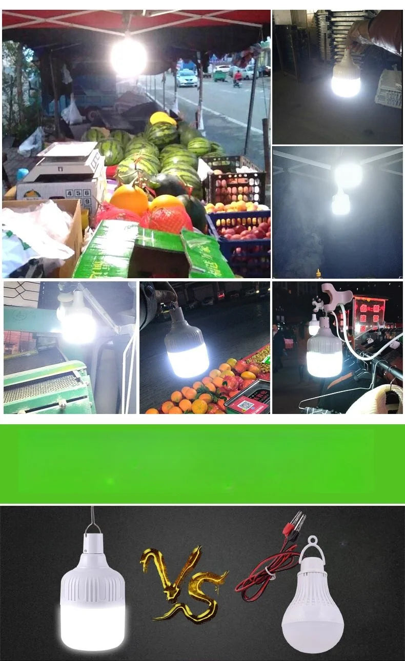 Rechargeable LED Indoor Outdoor Emergency Hookup Portable Lights