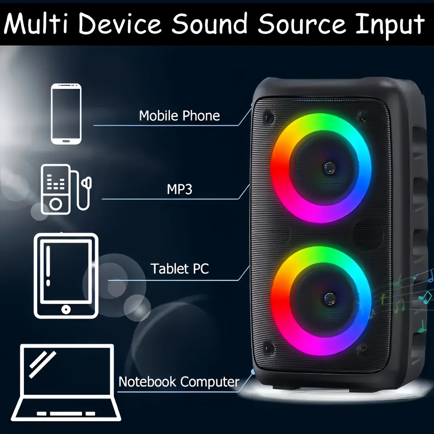 Karaoke Radio FM Bluetooth Speaker