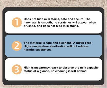 MAMIJOY Anti-Choke Baby Bottle Newborn Glass Bottles