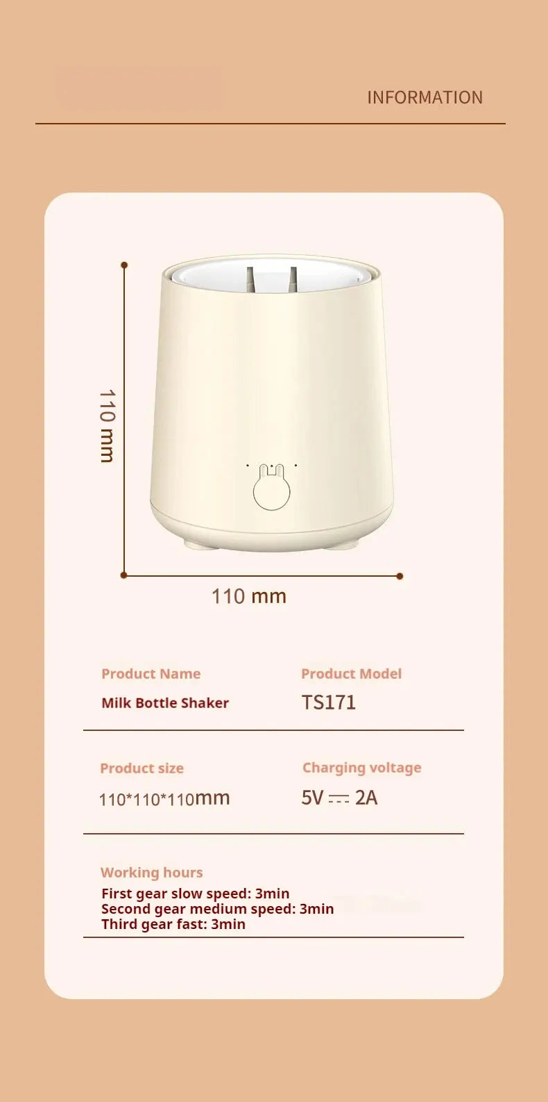 Electric Milk Bottle Shaker
