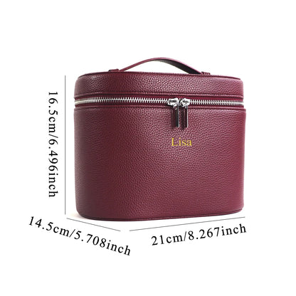 Large-capacity PU leather cosmetic box