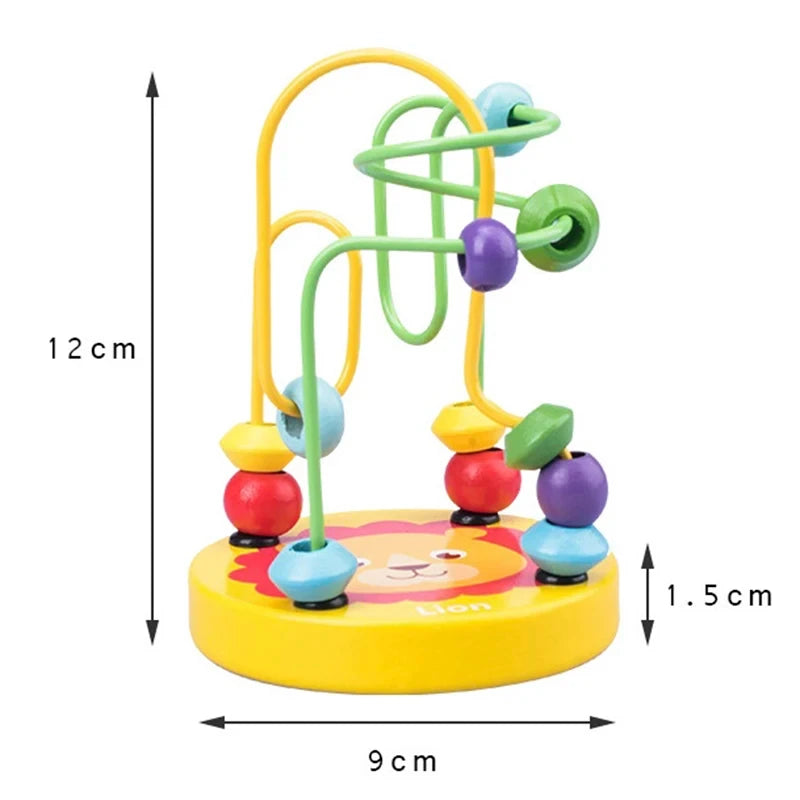 Montessori  Wooden Roller Coaster Bead Maze Abacus