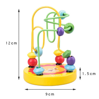 Montessori  Wooden Roller Coaster Bead Maze Abacus