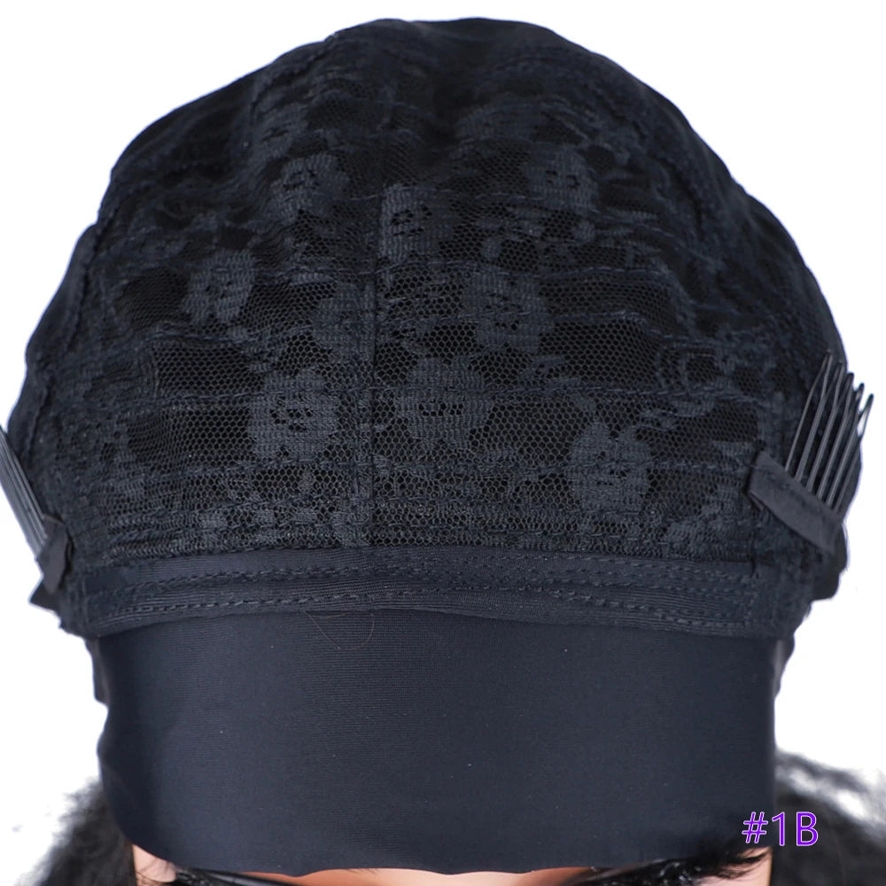 Short Kinky Straight Synthetic Wig