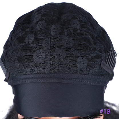 Short Kinky Straight Synthetic Wig