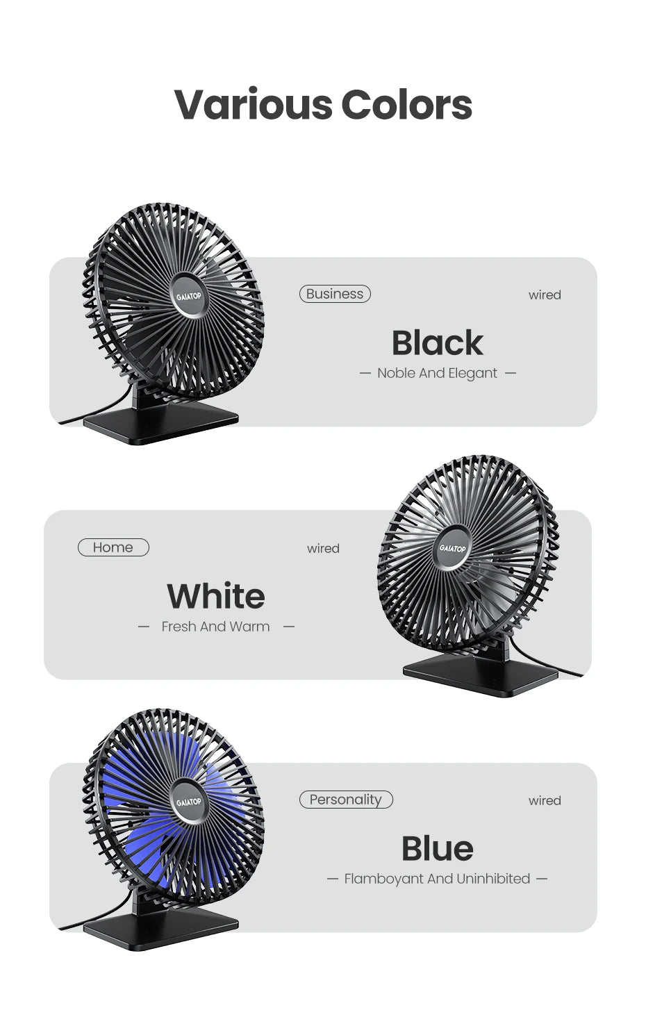 GAIATOP Desk Fan