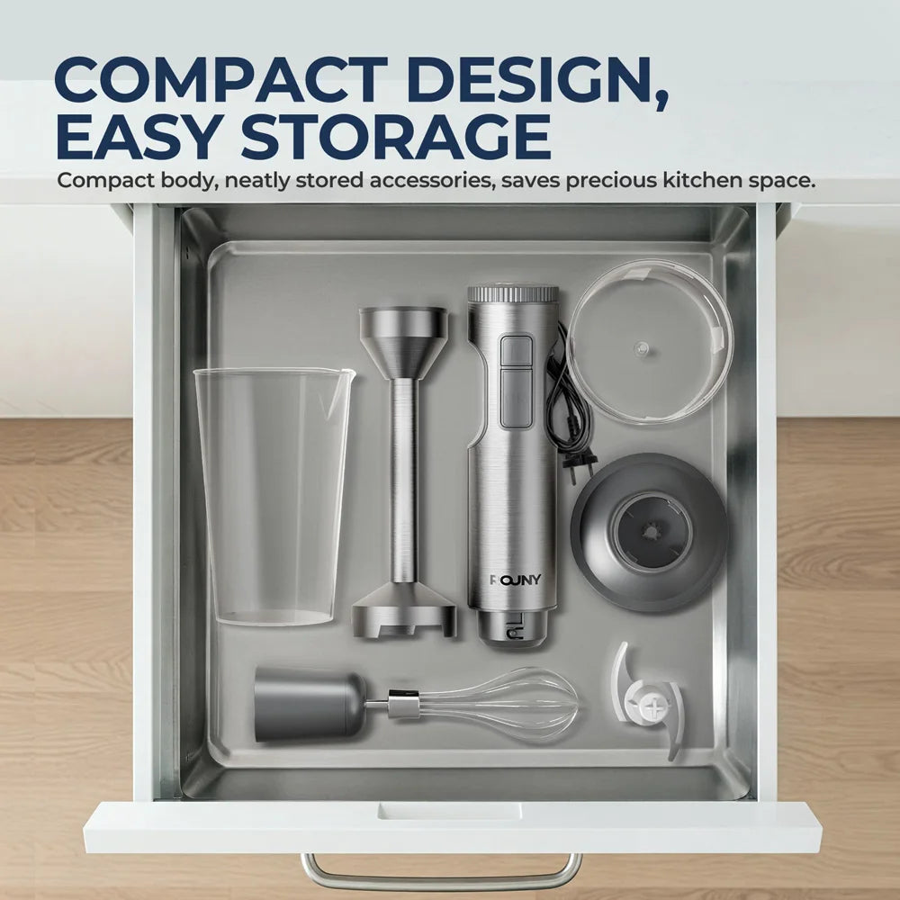 ROUNY 4-in-1 Hand Immersion Blender 1000W