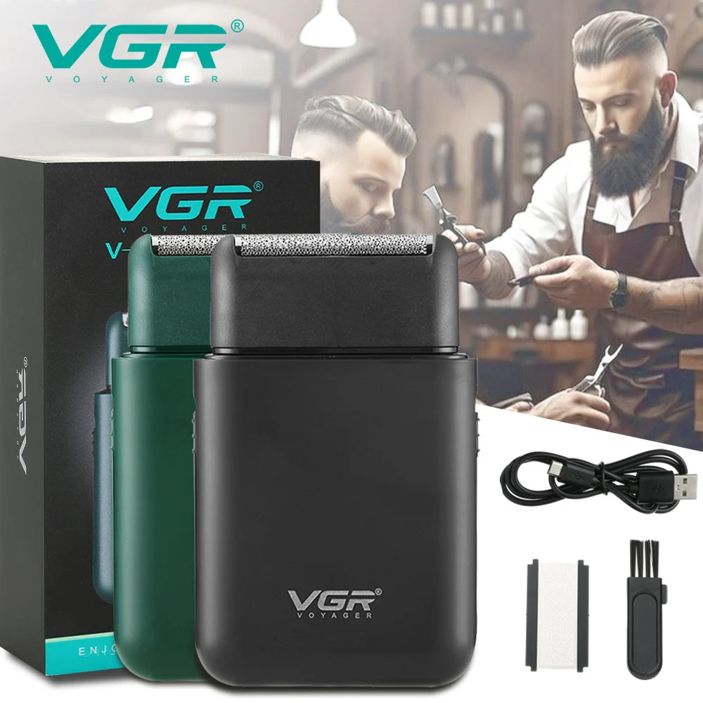 VGR V-390 mini single blade cordless beard trimmer razor