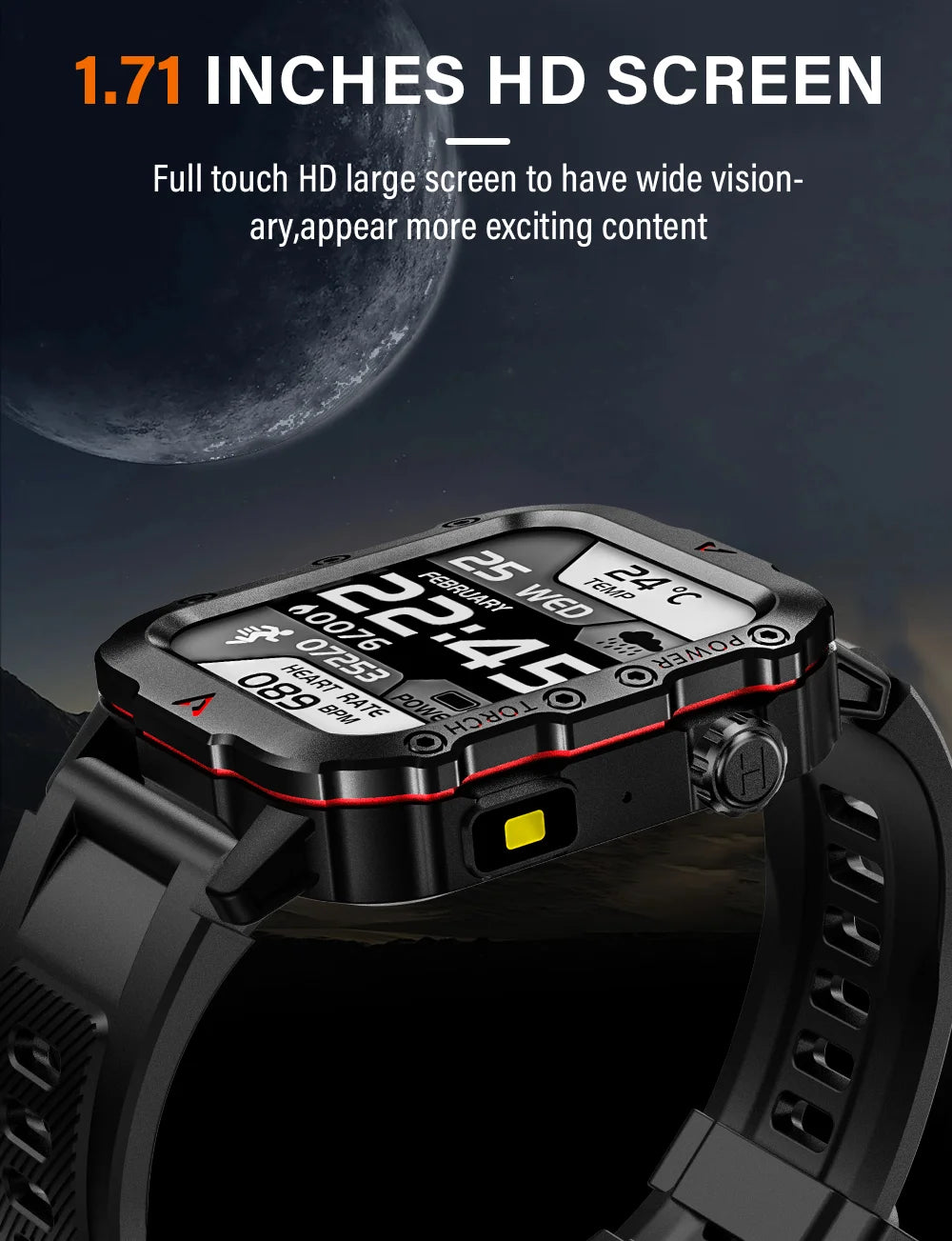 LAXASFIT Men Sports Smart Watch