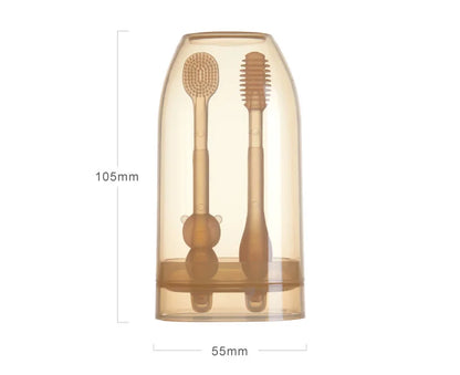 MAMIJOY 3-In-1 Baby Silicone Tongue Brush