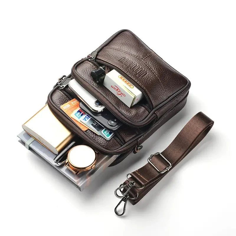Men's New Genuine Leather Crossbody Bag