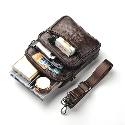Men's New Genuine Leather Crossbody Bag