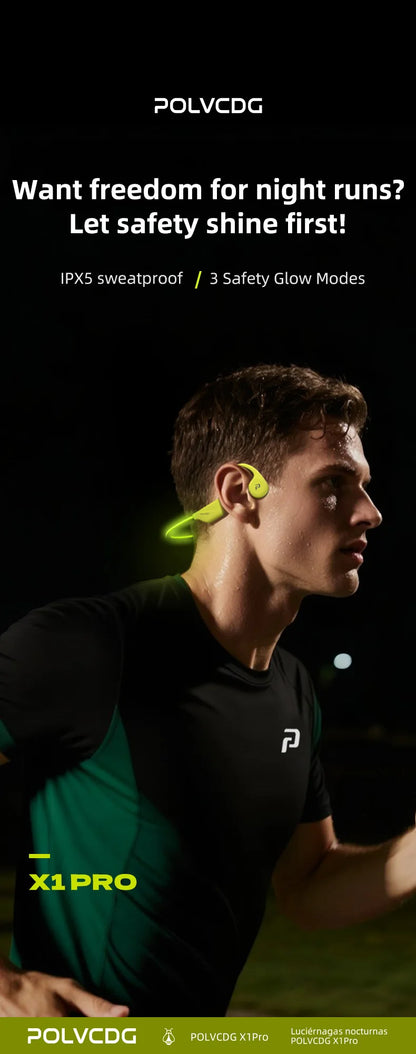POLVCDG X1pro Bone Conduction Earphones