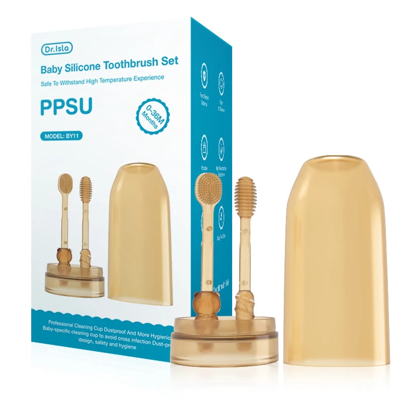 MAMIJOY 3-In-1 Baby Silicone Tongue Brush