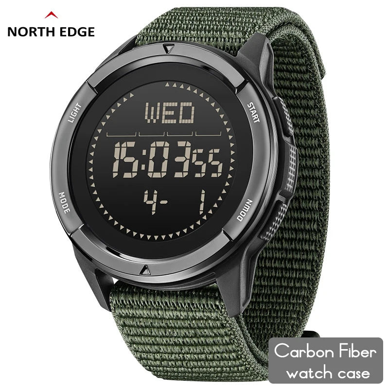 NORTH EDGE ALPS Men's Digital Carbon fiber Watch