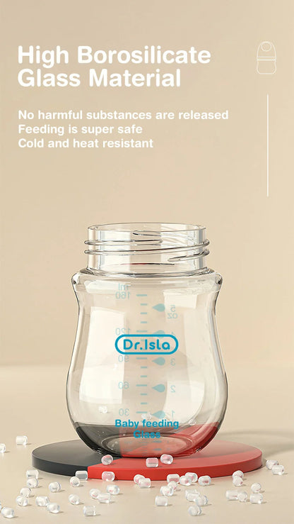 MAMIJOY Anti-Choke Baby Bottle Newborn Glass Bottles