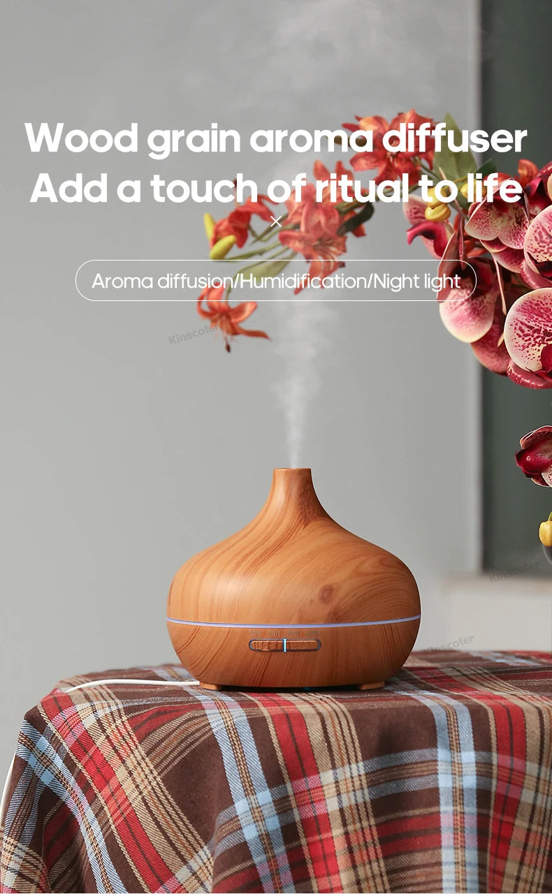 Wood Grain Aromatherapy Diffuser – StarTimesGo