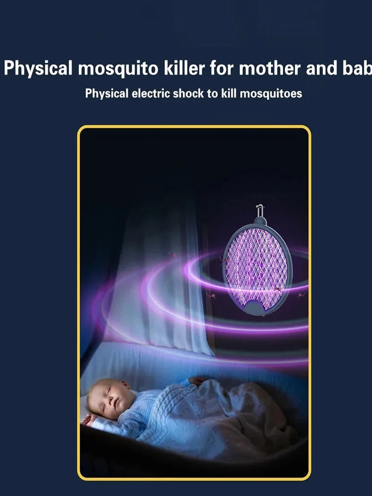 Upgraded 4 In 1 Electric Mosquito  Swatter
