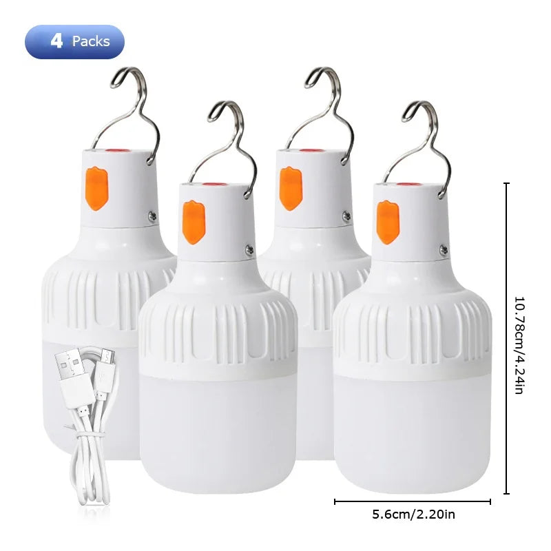 Rechargeable LED Indoor Outdoor Emergency Hookup Portable Lights