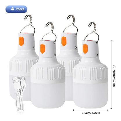 Rechargeable LED Indoor Outdoor Emergency Hookup Portable Lights