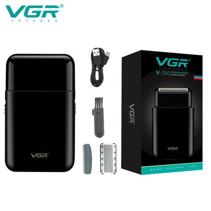 VGR V-390 mini single blade cordless beard trimmer razor